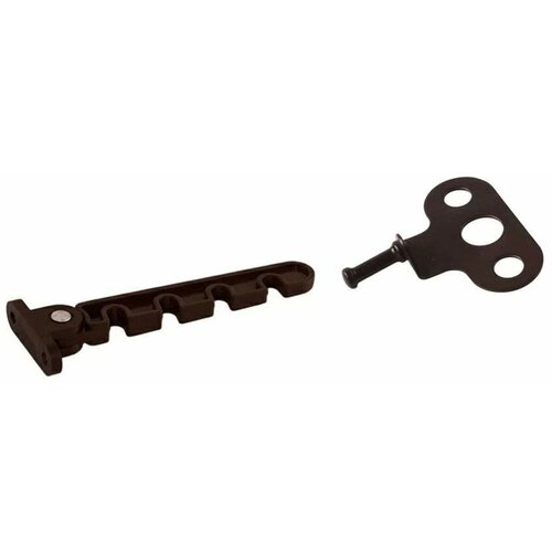Ограничитель открывания створки ПВХ коричневый, 2 шт
