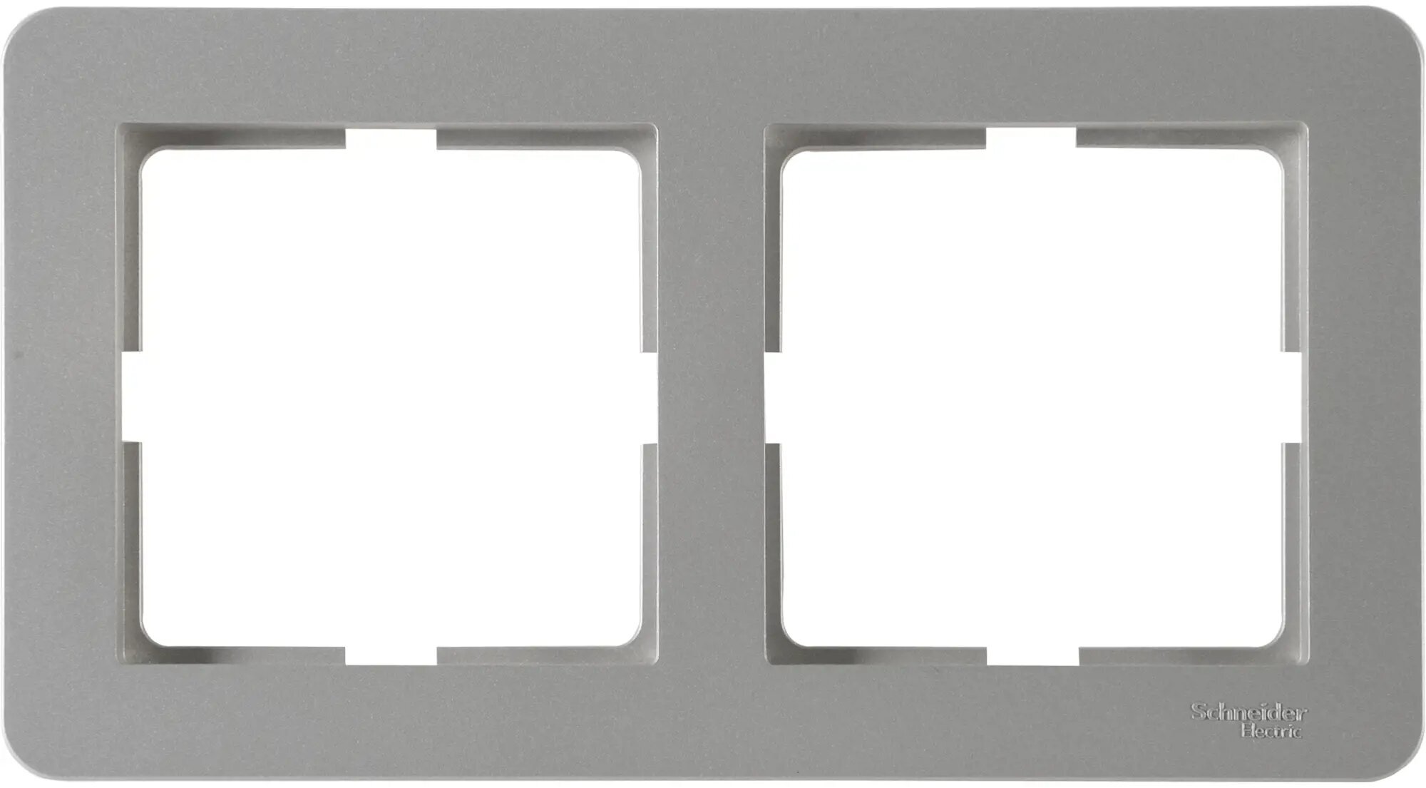 Рамка для розеток и выключателей Schneider Electric W59 Deco 2 поста, цвет платина