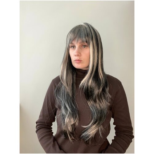 Парик из искусственного волокна. Модель L-417. Цвет каштановый-мелированный (#2ТТ26)