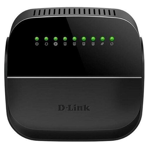 Wi-Fi роутер D-Link DSL-2740U/R1, черный роутер adsl tenda d301 v4