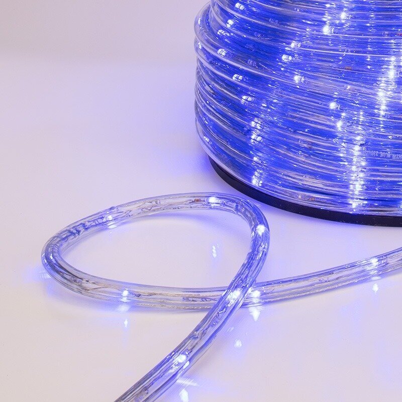 Дюралайт LED, свечение с динамикой (3W) - синий, 24 LED/м, бухта 100м - фотография № 4