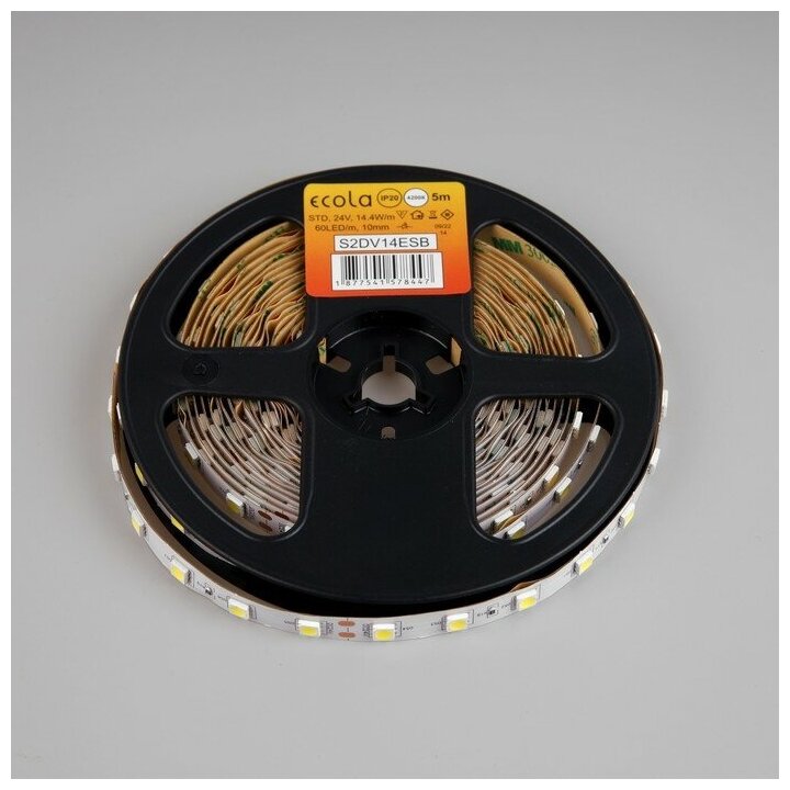 Светодиодная лента Ecola, 24В, SMD5050, 5 м, IP20, 14.4 Вт/м, 60 LED/м, 4200К 9579081 - фотография № 3