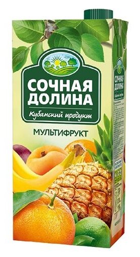 Напиток сокосодержащий Мультифрукт Сочная долина, 0.95 л - фотография № 1