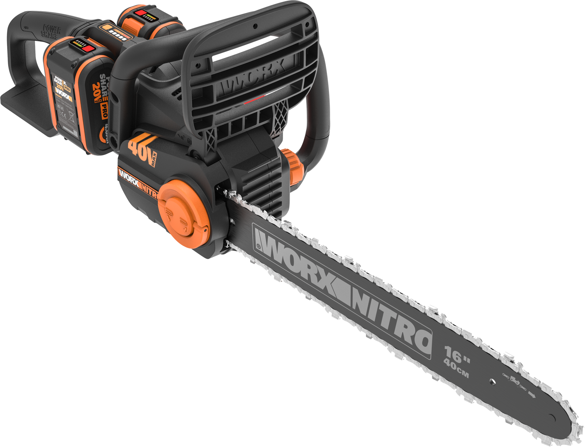 Цепная пила аккумуляторная WORX WG385E 40 см 4,0Ачх2 - фото №4