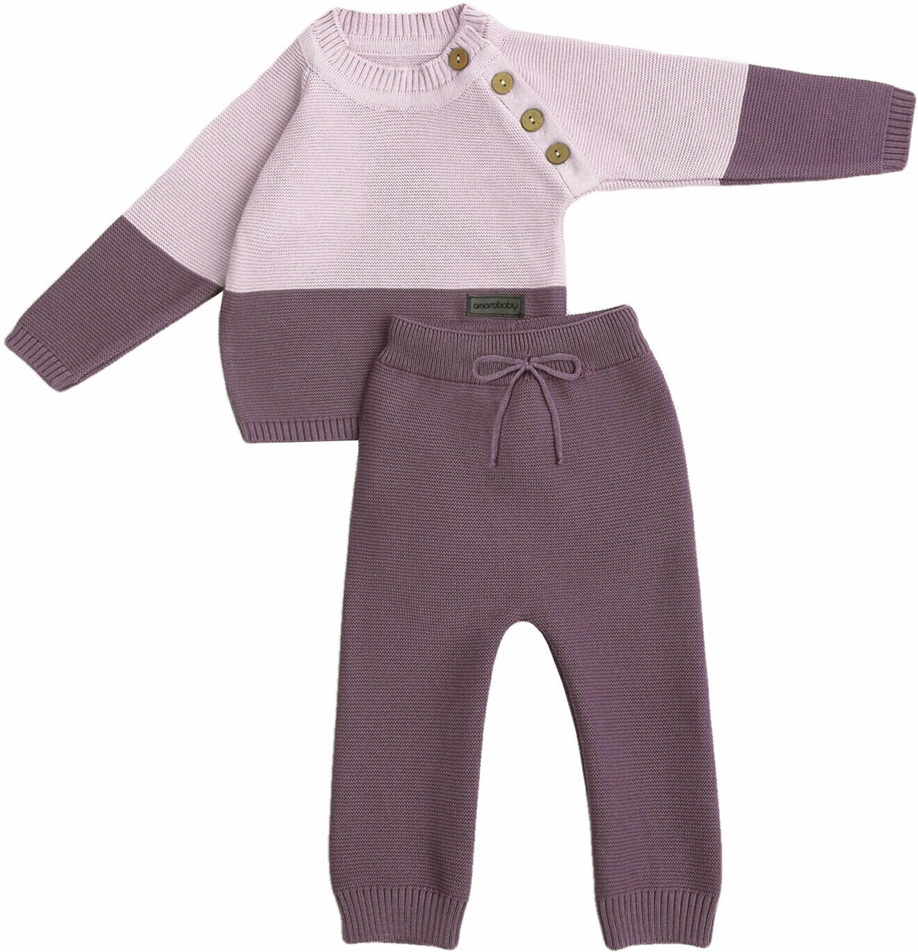 Комплект одежды Amarobaby, размер 68, фиолетовый