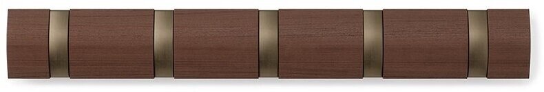 Вешалка настенная Flip, 5 крючков, цвет коричневый, дерево + металл, Umbra, Канада,318850-1227