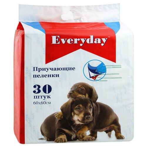 Пеленки для щенков впитывающие Everyday Гелевые 60х60 см 10 шт. 1 шт. 60 см 60 см белый