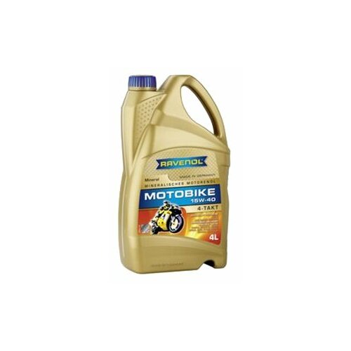 фото Моторное масло ravenol motobike 4-t mineral 15w-40 4 л