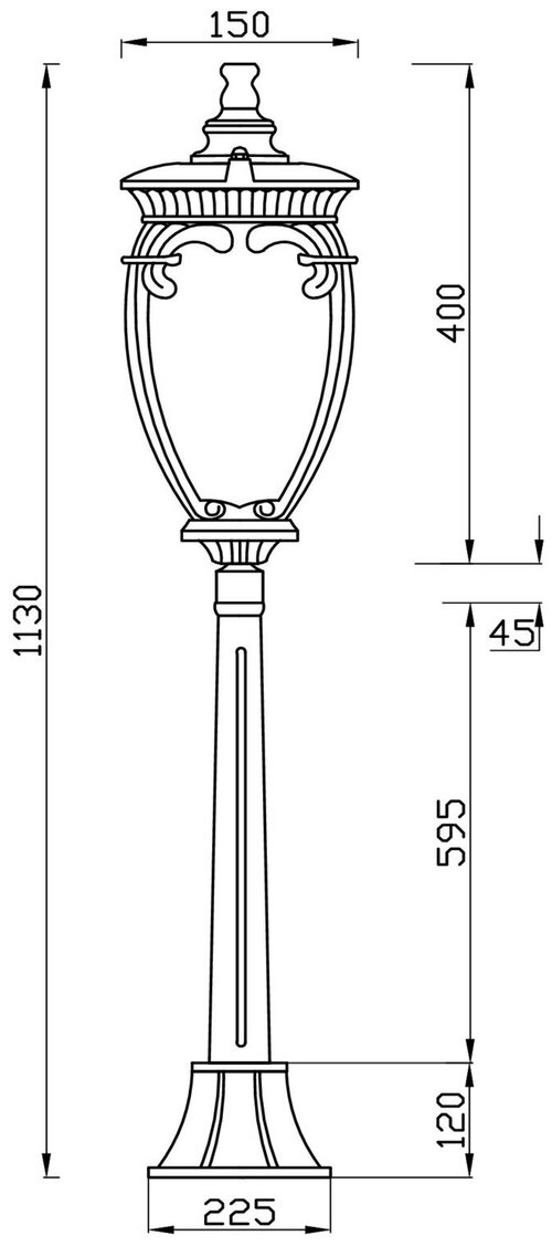 Светильник уличный Outdoor Fleur, O414FL-01BZ1, 60W, E27