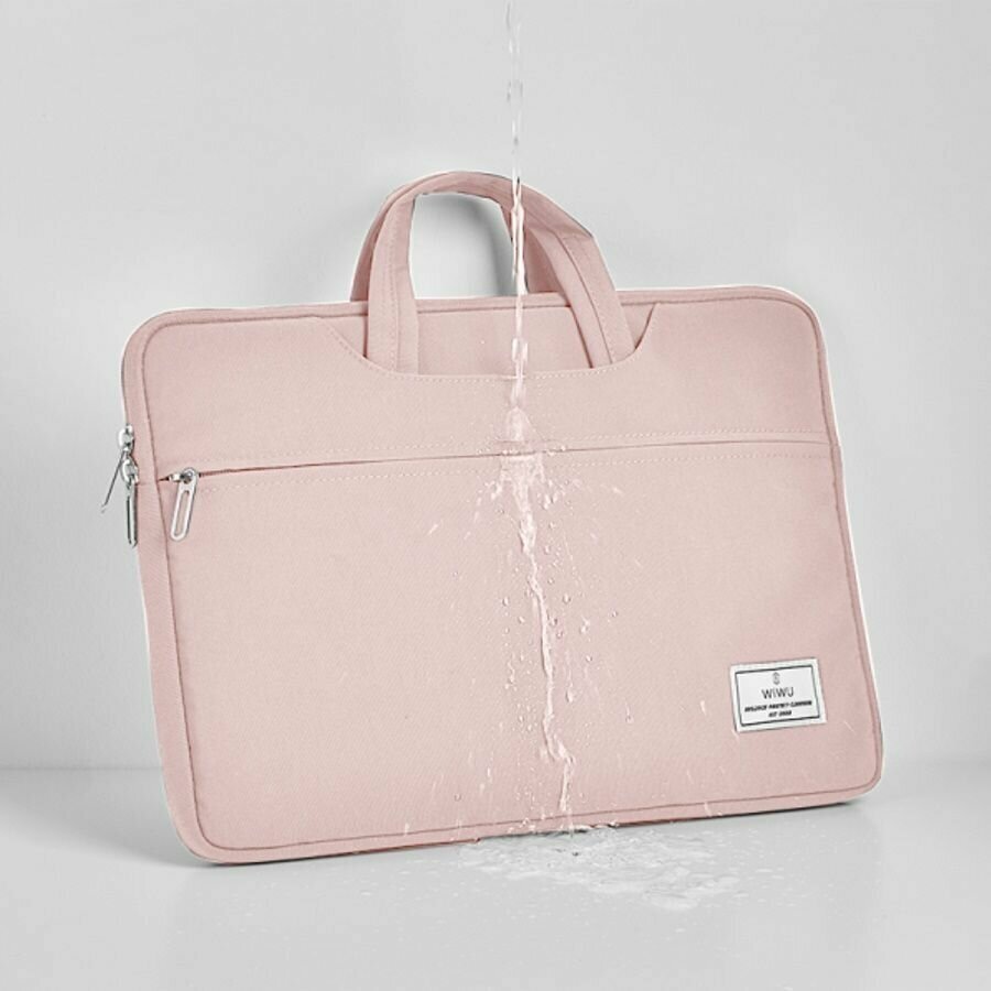 Сумка для ноутбука WiWU ViVi Laptop Handbag для Macbook 156" водонепроницаемая - Розовый