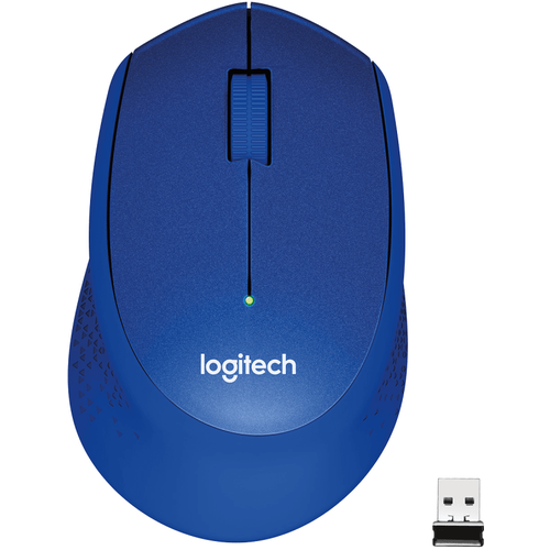 Мышь беспроводная Logitech M330 Silent Plus Blue (синяя, оптическая, 1000dpi, 2.4 GHz/USB-ресивер, бесшумная, под правую руку) (арт. 910-004925, M/N: M-R0051 / C-U0010)