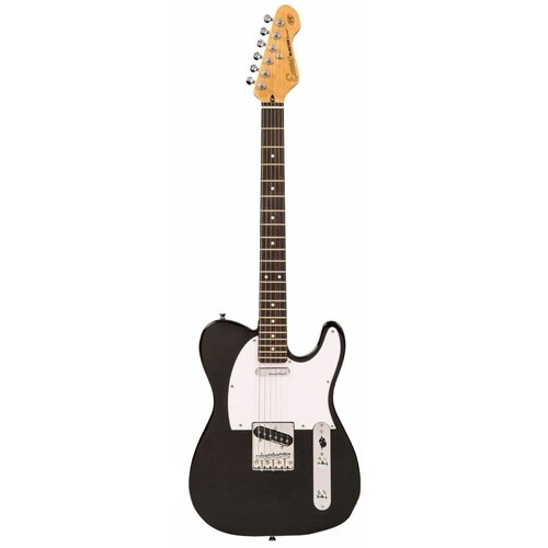 Encore E2BLK электрогитара, форма Telecaster, цвет черный