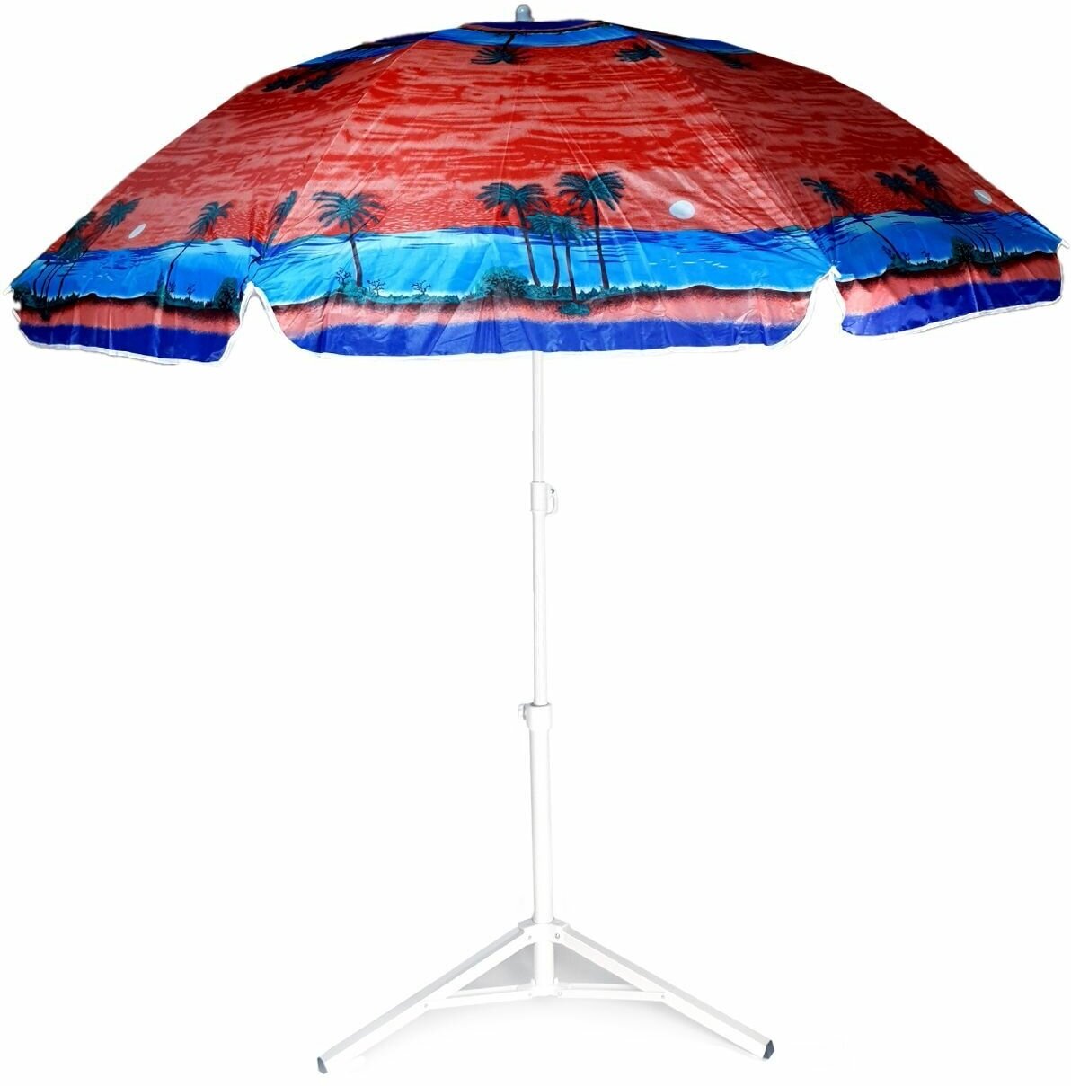 Зонт пляжный садовый красный - фотография № 3