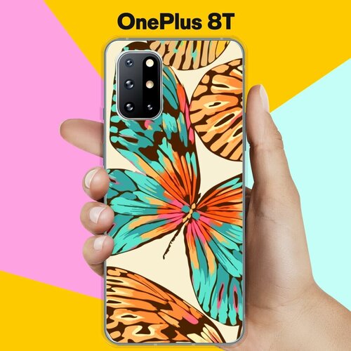 Силиконовый чехол на OnePlus 8T Бабочки 10 / для ВанПлас 8Т силиконовый чехол на oneplus 8t ванплас 8т синие бабочки прозрачный