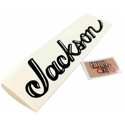 наклейка виниловая на головку грифа гитары jackson черная Наклейка виниловая на головку грифа гитары Jackson, черная
