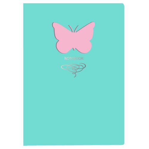фото Книга для записей "butterfly. мятный", а6+, 80 листов, линия paper art