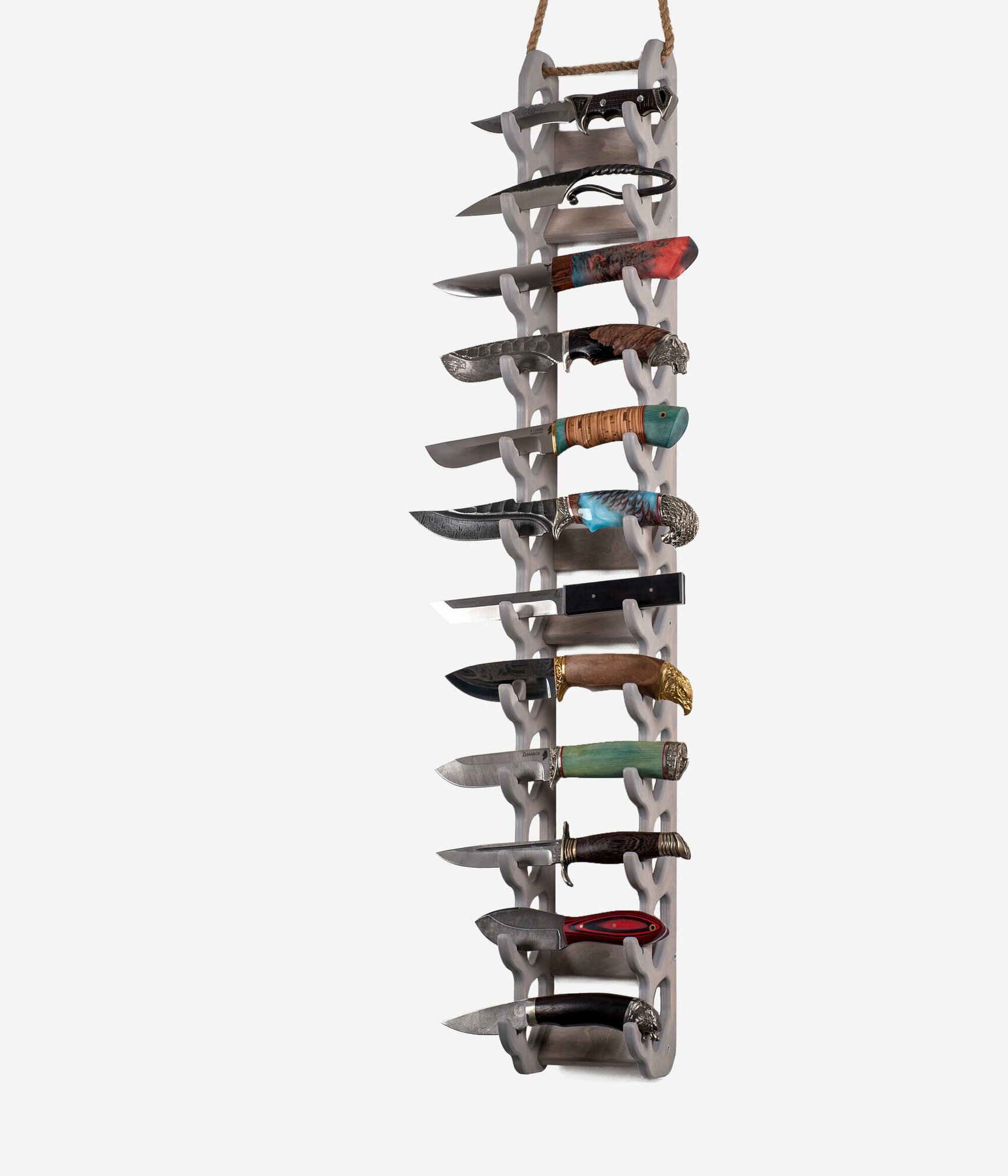 Подставка для коллекционных ножей High-Rise 12 выбеленное дерево
