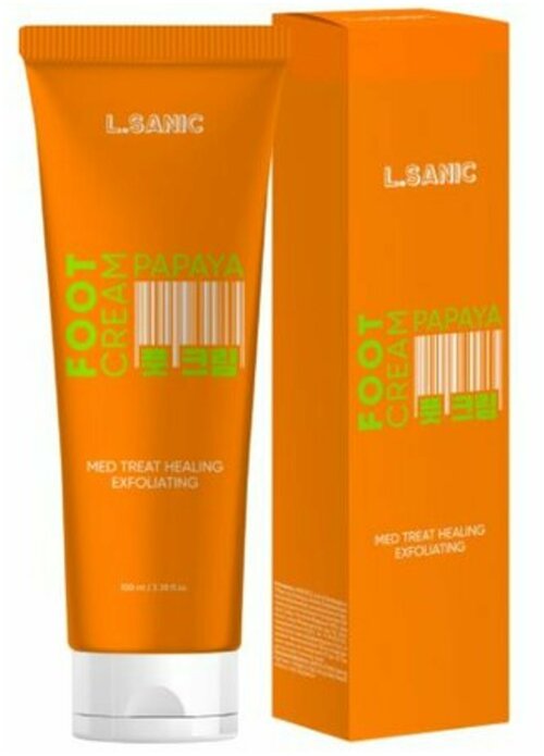 L. Sanic Крем-пилинг для ног с экстрактом папайи - med treat healing exfoliating foot cream, 100мл