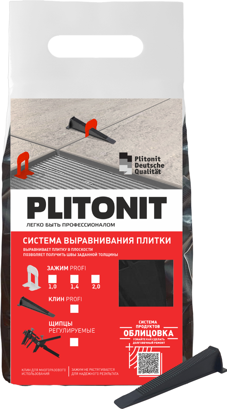 Клин PLITONIT SVP-PROFI для выравнивания плитки 100ШТ (1, 15)