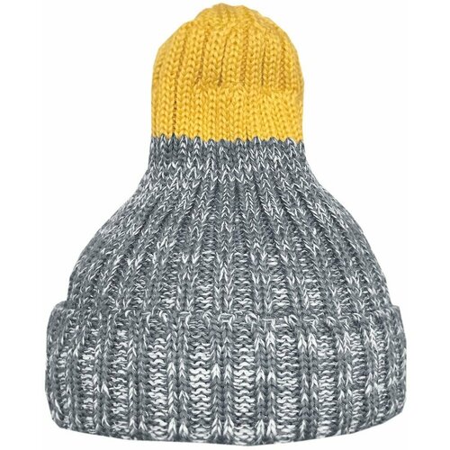 фото Шапка бини ko-ko-ko, размер s, желтый, серый