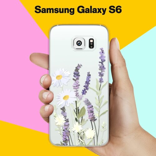 Силиконовый чехол на Samsung Galaxy S6 Цветы / для Самсунг Галакси С6