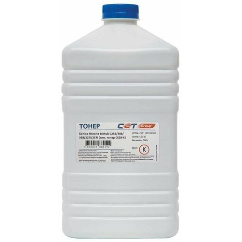 Тонер CE28-K для KONICA MINOLTA Bizhub C257i, C258, C368 CET 500 г черный картридж tn 324k для konica minolta bizhub c258 c308 c368 a8da150 sakura черный