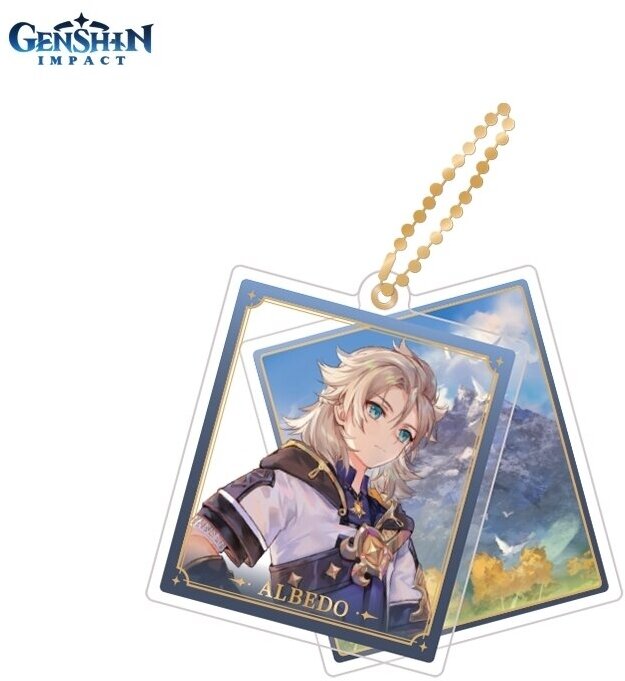 Брелок акриловый Genshin Impact Геншин Импакт Genshin Impact Character Acrylic Strap Albedo 6974696616224