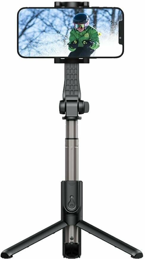 Трипод-монопод для селфи Recci RSS-W02 Tripod Selfie Stick Stand - Черный