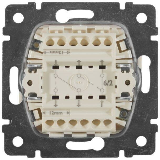 Механизм переключателя на 2 направления 2-кл. СП Valena 10А IP31 250В сл. кость Leg 774308 - фотография № 3