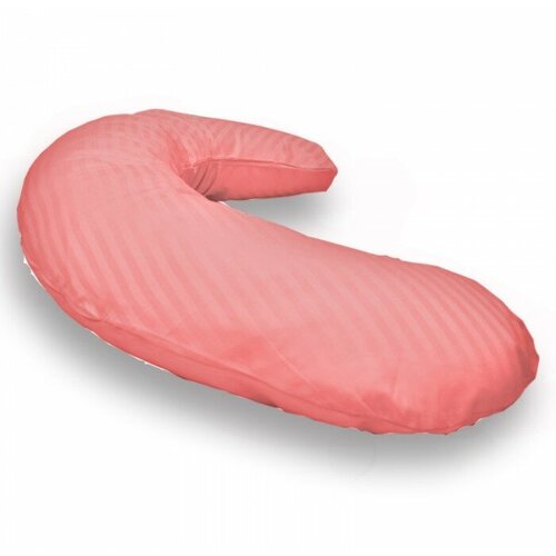 Подушка для беременных Сатин-страйп 170х30 см Розовый