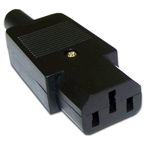 Электрическая кабельная розетка LANMASTER 10A, 250V, разборная, черная LAN-IEC-320-C13 16104166