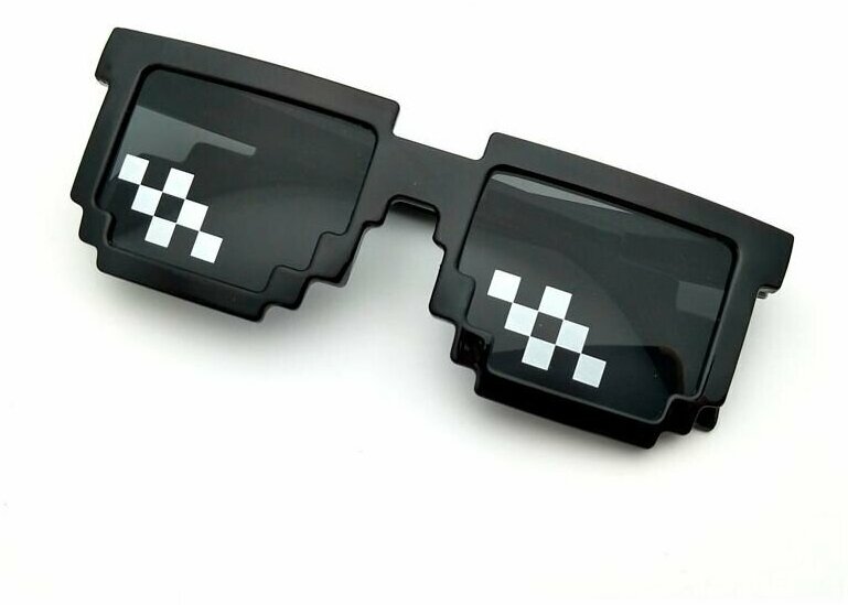 Карнавальные очки "Пиксели" Стиляга черные, украшение для праздника