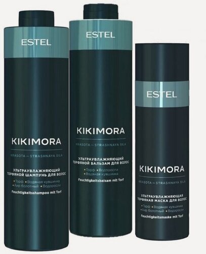 Изображение товара ESTEL набор Kikimora для увлажнения волос Шампунь 1000 мл, Бальзам 1000 мл, Маска 200 мл