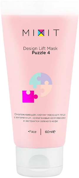 MIXIT Омолаживающая лифтинг-маска для лица от морщин и отеков Design Lift Mask Puzzle 4 60 ml