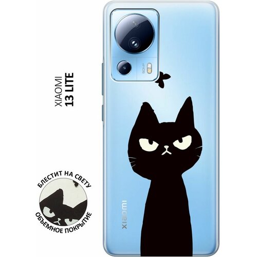 Силиконовый чехол на Xiaomi 13 Lite, Сяоми 13 Лайт с 3D принтом Disgruntled Cat прозрачный силиконовый чехол на xiaomi 13 lite сяоми 13 лайт с 3d принтом grand cat прозрачный