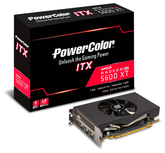 Видеокарта PowerColor Radeon RX 5600 XT 1355MHz PCI-E 4.0 6144MB 14000MHz 192 bit HDMI 2xDisplayPort HDCP ITX EDITION — цены на Яндекс.Маркете