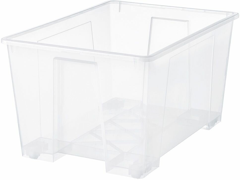 фото Контейнер пластиковый 130 л прозрачный 78х43х56 см
