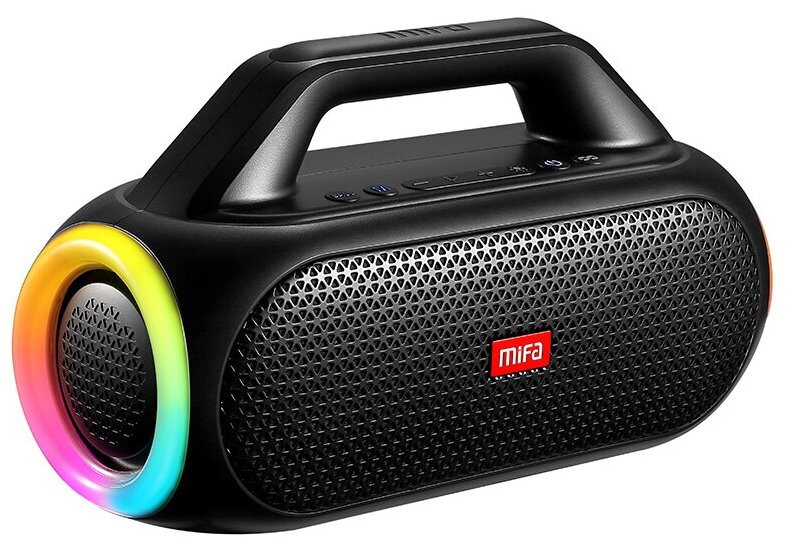 Открытый Bluetooth-колонка Mifa WildBox Мощность 60 Вт 16,8 миллионов RGB-подсветки, Чёрный