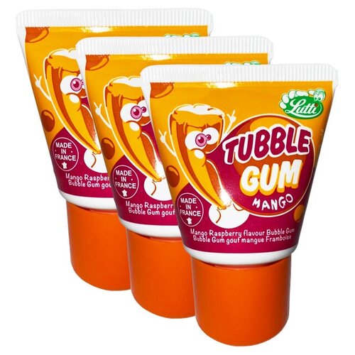 фото Жевательная резинка lutti tubble gum mango (франция), 35 г (3 шт)