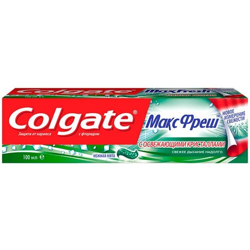 Набор из 3 штук Зубная паста COLGATE Макс Фреш 100мл Нежная мята туба colgate зубная паста макс фреш нежная мята 100мл 2шт