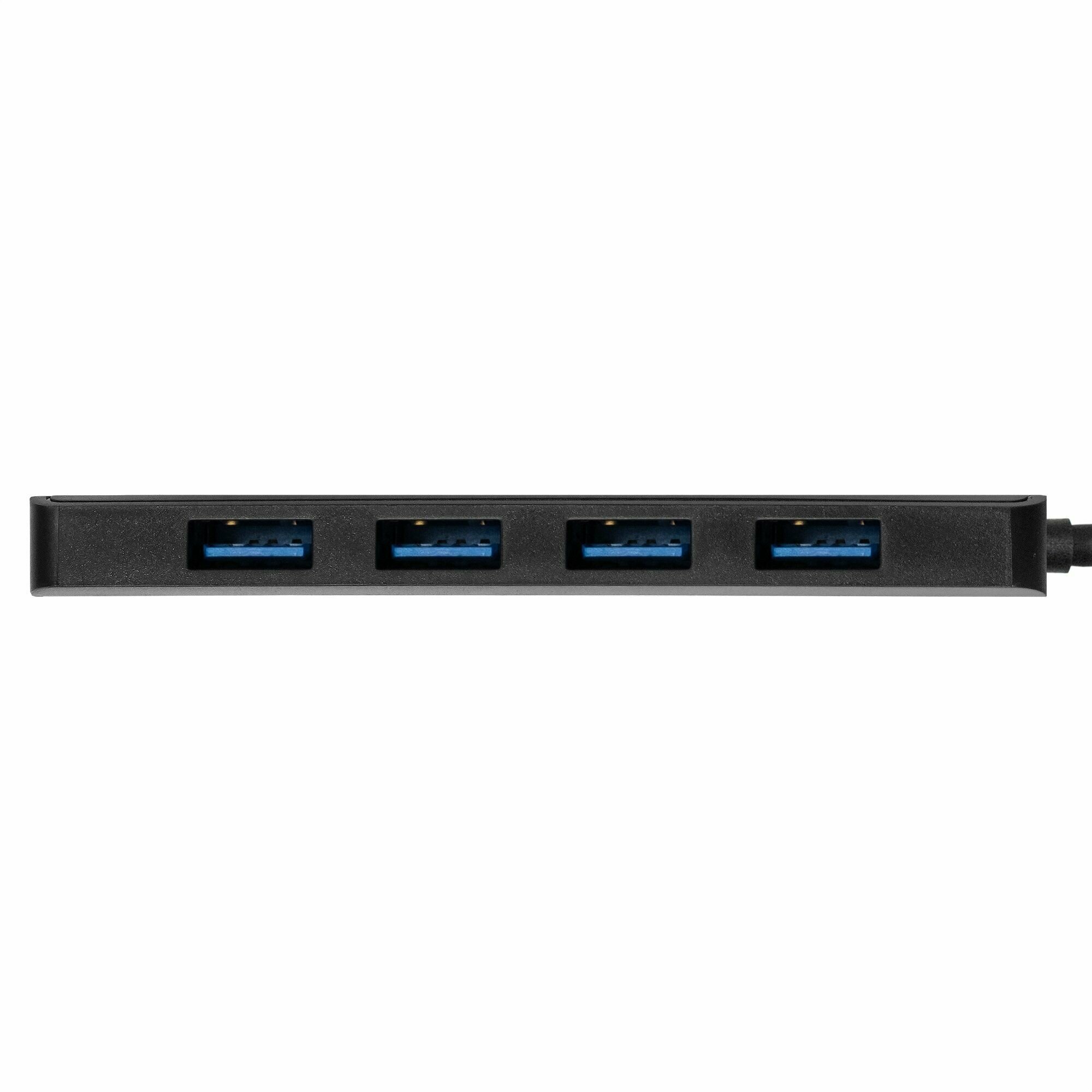 Концентратор Exegate 4-в-1 (кабель-адаптер USB Type C --> 4xUSB3.0, Plug&Play, черный) - фото №3