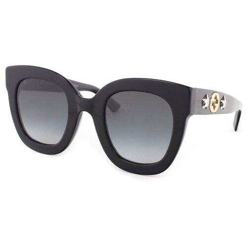 Солнцезащитные очки GUCCI, бабочка, градиентные, с защитой от УФ, для женщин, черный