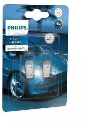 Светодиод W5W 12V 0.6W 6000K Philips 11961U30CWB2