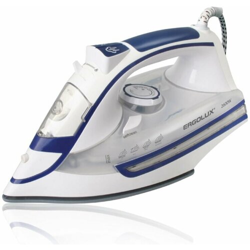 Утюг ERGOLUX ELX-SI03-C35 белыйсиний паровой керамика 2600Вт 220-240В 1668350 430400₽