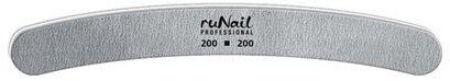 RuNail, Пилка серая, бумеранг, 200/200