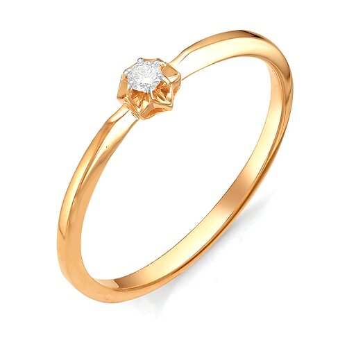 фото Золотое кольцо из белого золота с бриллиантом 1-106-212 master brilliant