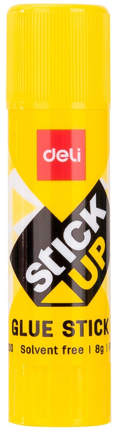 Клей-карандаш Deli Stick UP EA20010 8гр корп. желтый ПВП дисплей картонный усиленный (12 шт. в упаковке)