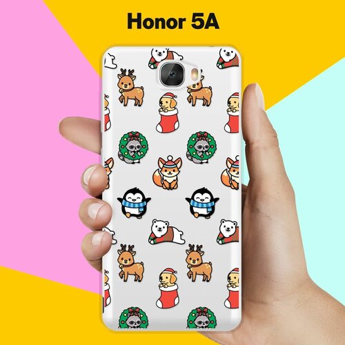 Силиконовый чехол на Honor 5A Узор / для Хонор 5А силиконовый чехол на honor 5a оранжевый узор для хонор 5а