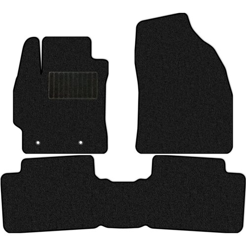 Коврики текстильные Allmone "Комфорт" для Toyota Corolla 10 2006 - 2013 задний цельный, черные