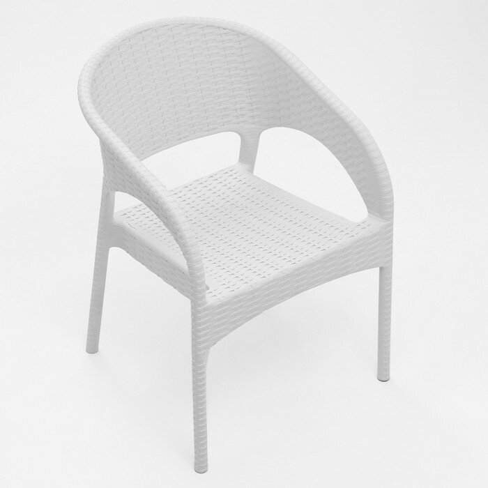 Кресло RATTAN Ola Dom, белое, 58 х 62 х 80,5 см - фотография № 2